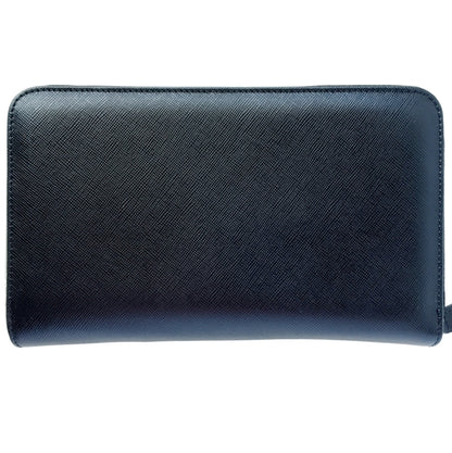 72 SMALLDIVE Black Saffiano Leather Travel Zip Wallet With 16 Card Sleeves Image 1