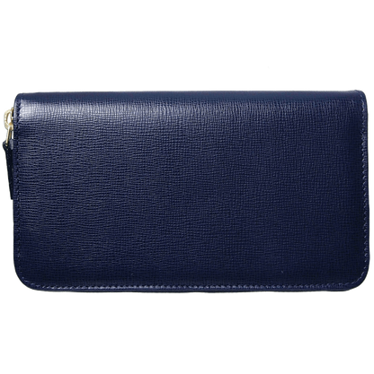 72 Smalldive Unisex Wallets 8 Credit Card Saffiano Zip Around Wallet Blue.
