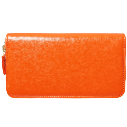72 Smalldive Unisex Wallets 8 Credit Card Saffiano Zip Around Wallet Orange.